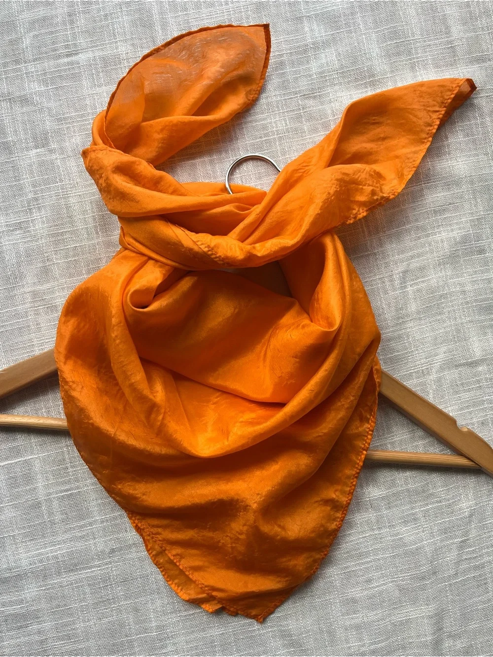 Pure Silk Orange Scarf